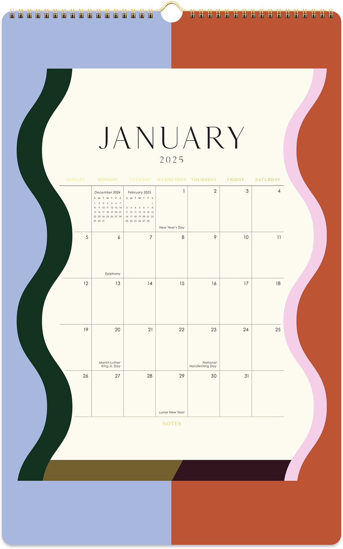 2025 printing Modern Tall Wall Calendar