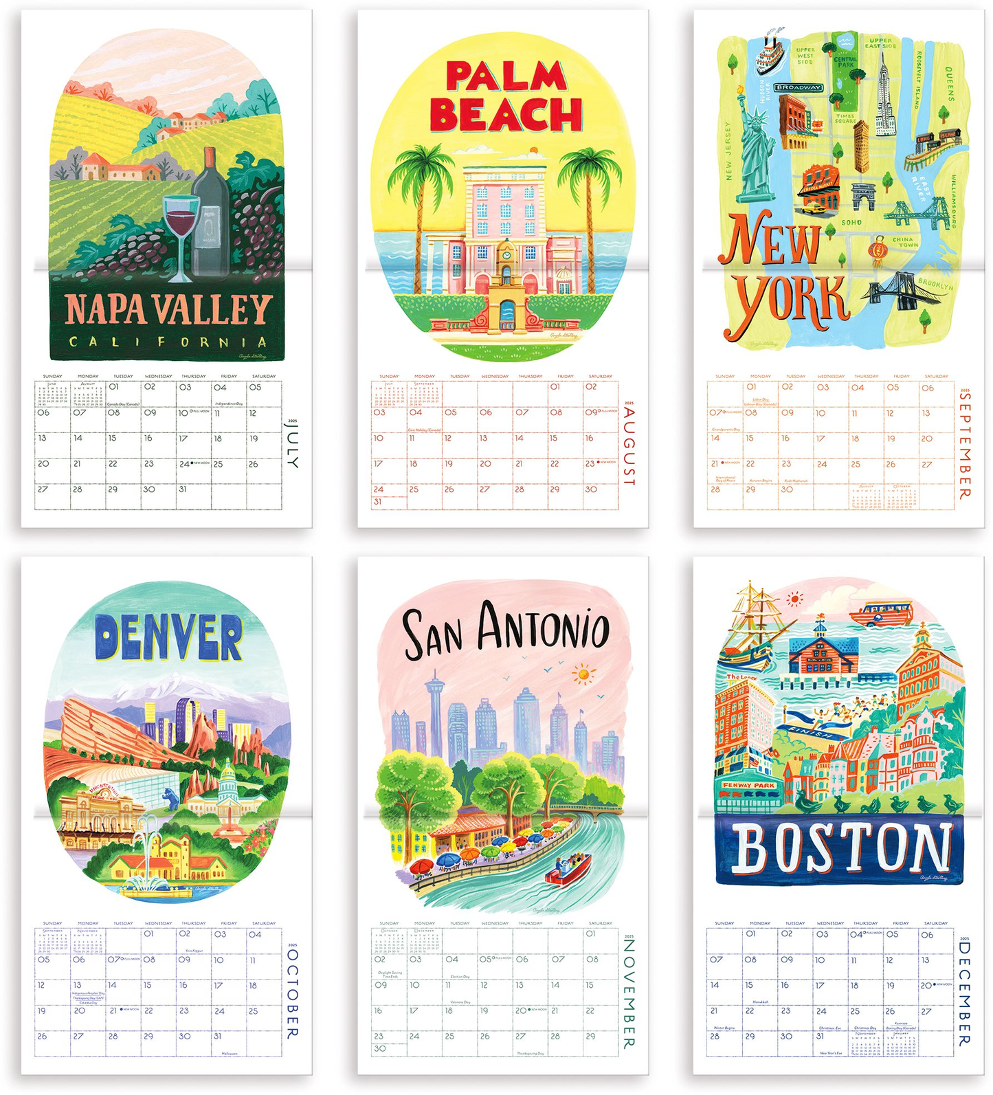 2025 Seedlings US Cities Wall Calendar