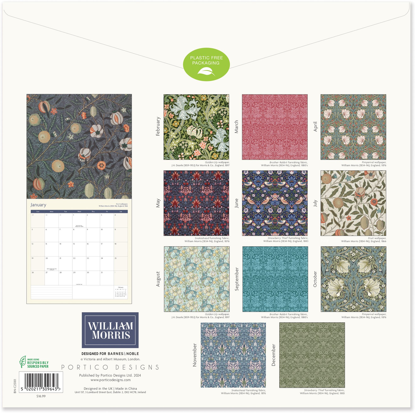 2025 Flower Wall Calendar