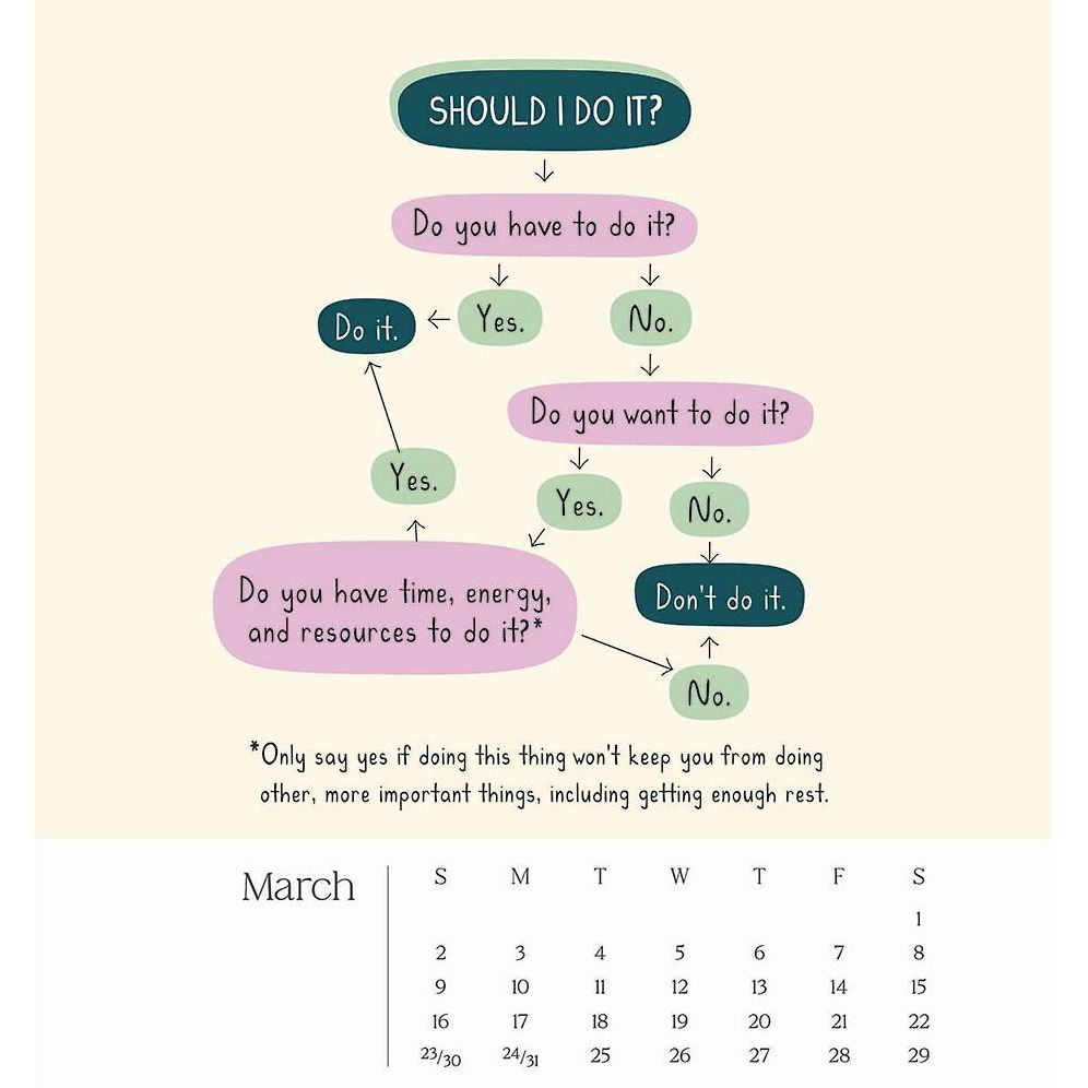 2025 Flow Through The Year Desk Calendar