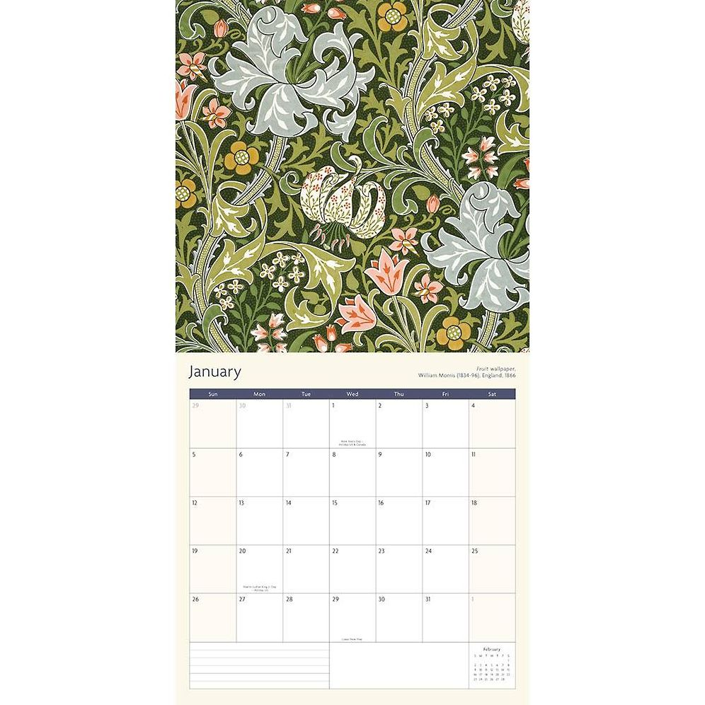 2025 Flower Wall Calendar
