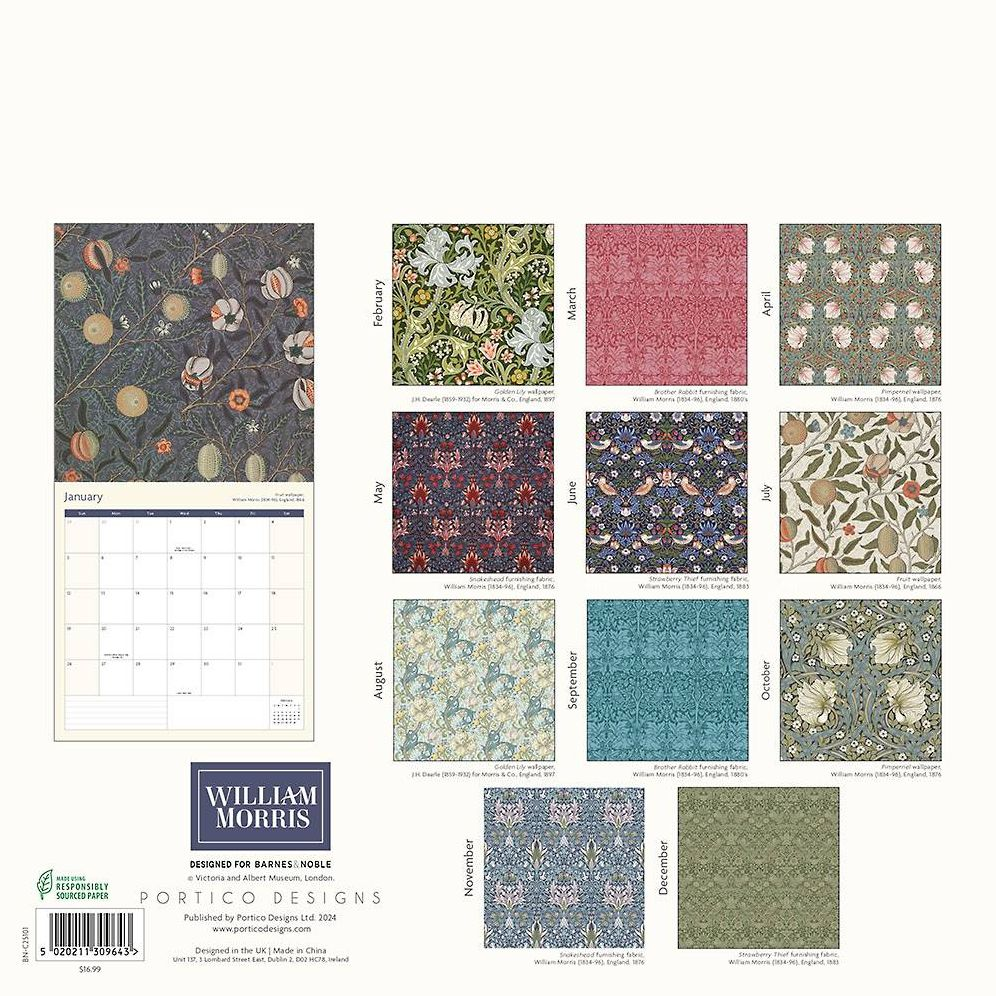 2025 Flower Wall Calendar