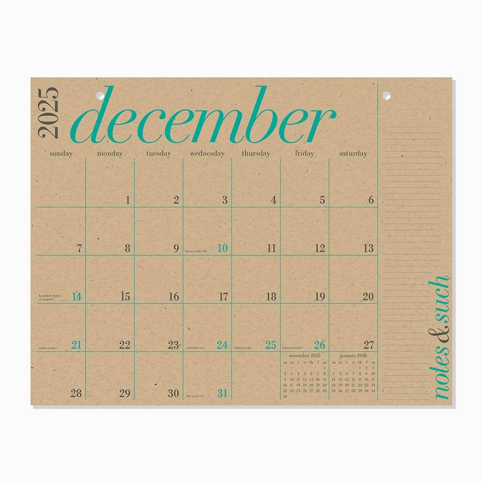 2025 Great Big Calendar