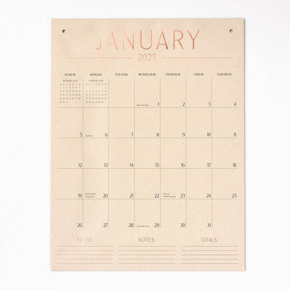 2025 Cowhide Classic Wall Calendar