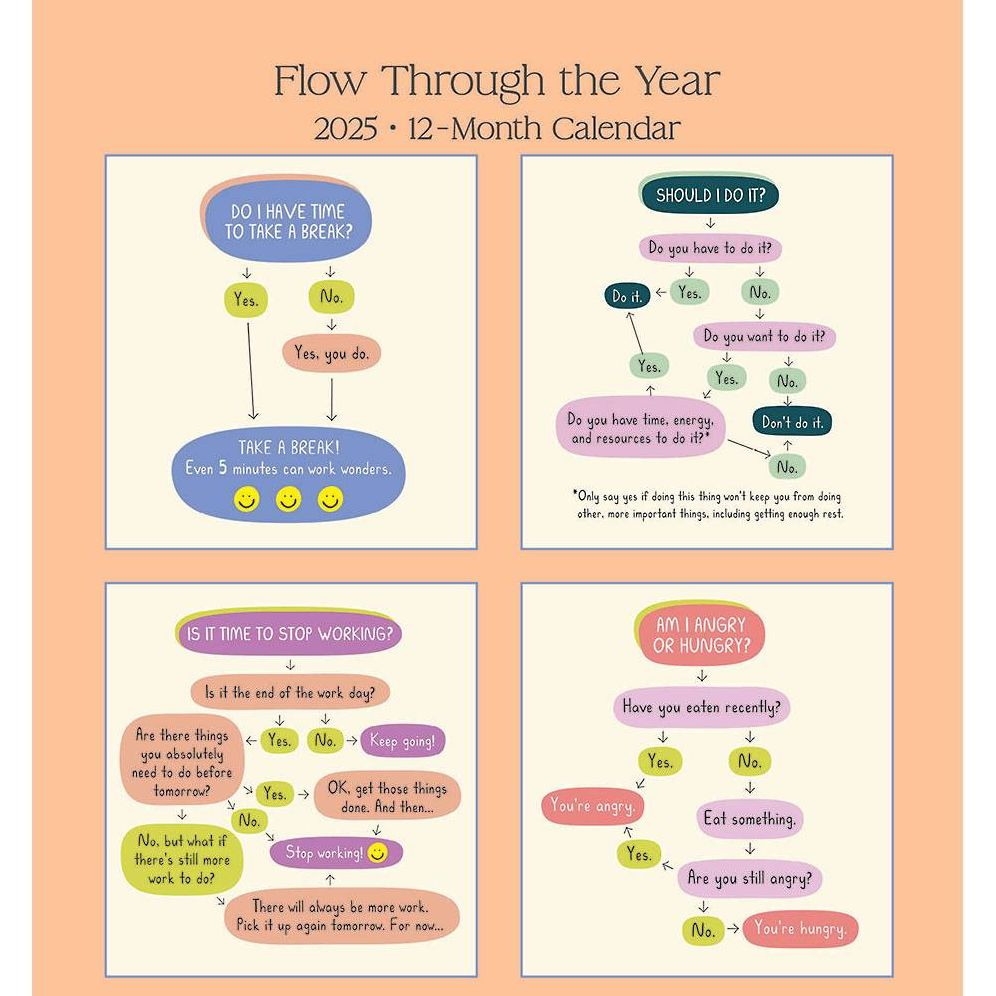 2025 Flow Through The Year Desk Calendar