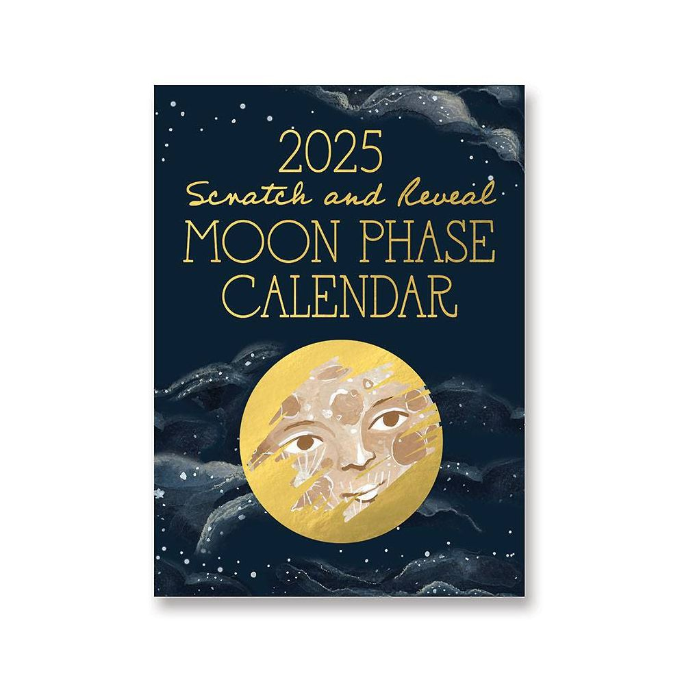 2025 Moon Phases Scratch Lottery Desk Calendar