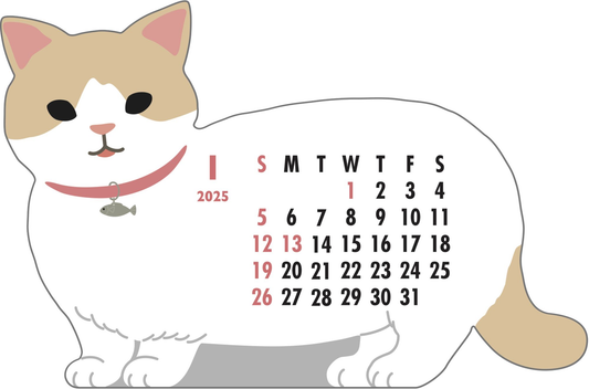 2025 Calendar-Animal Die Cut - MUNCHKIN CAT
